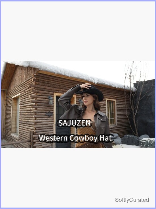 Wide Brim Felt Suede Western Hat - Universal Fit Cowboy Hat